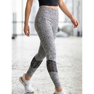 ZOOZATZ Notre Dame Fighting Irish Gray Space Dye Mesh Pocket Leggings Womens S